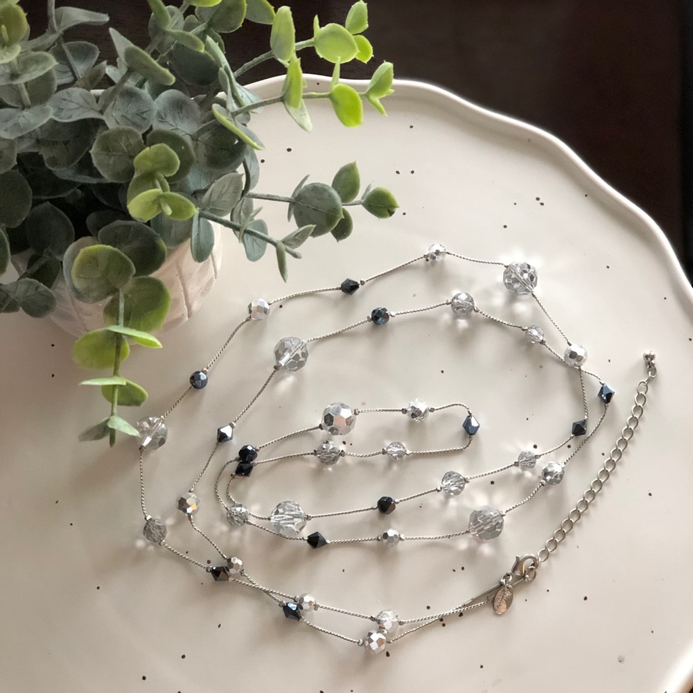 Lia Sophia long crystal necklace